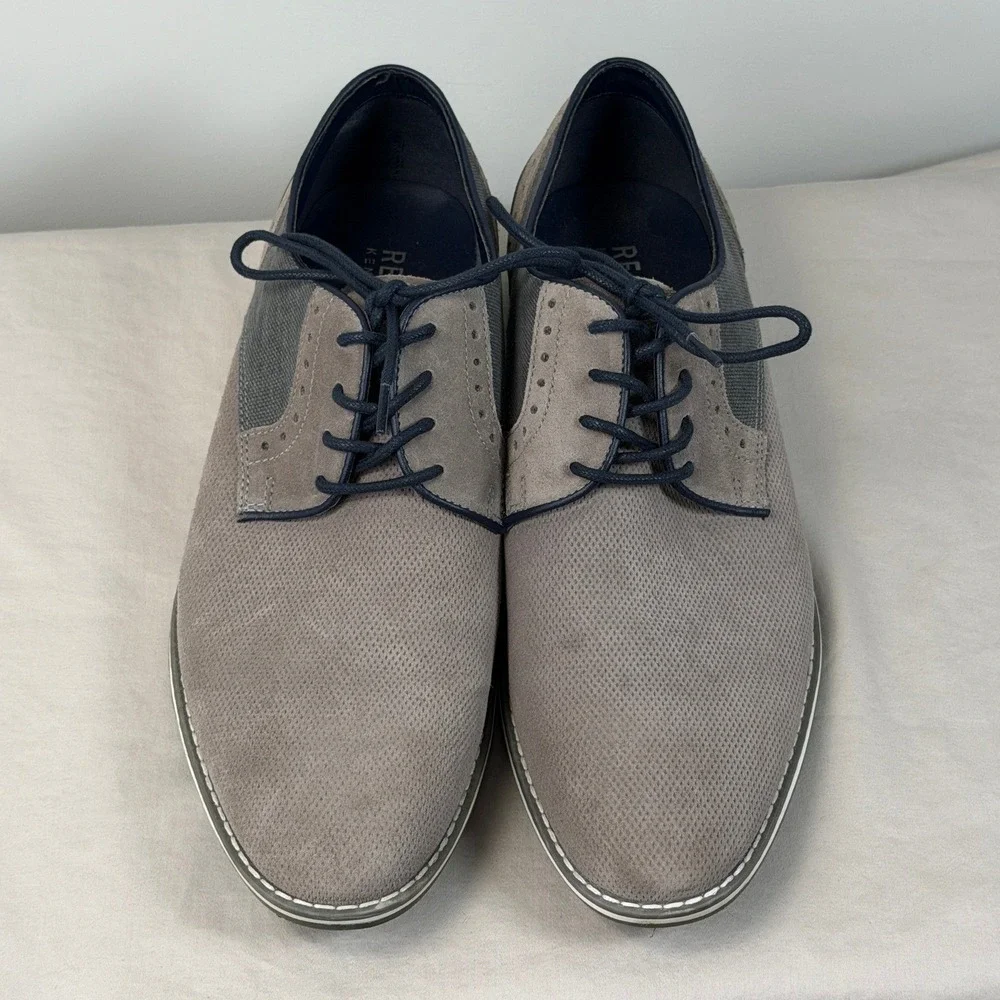 Kenneth Cole Reaction Mens Weiser Lace Up Gray Navy Hybrid Oxford Shoes 10.5M